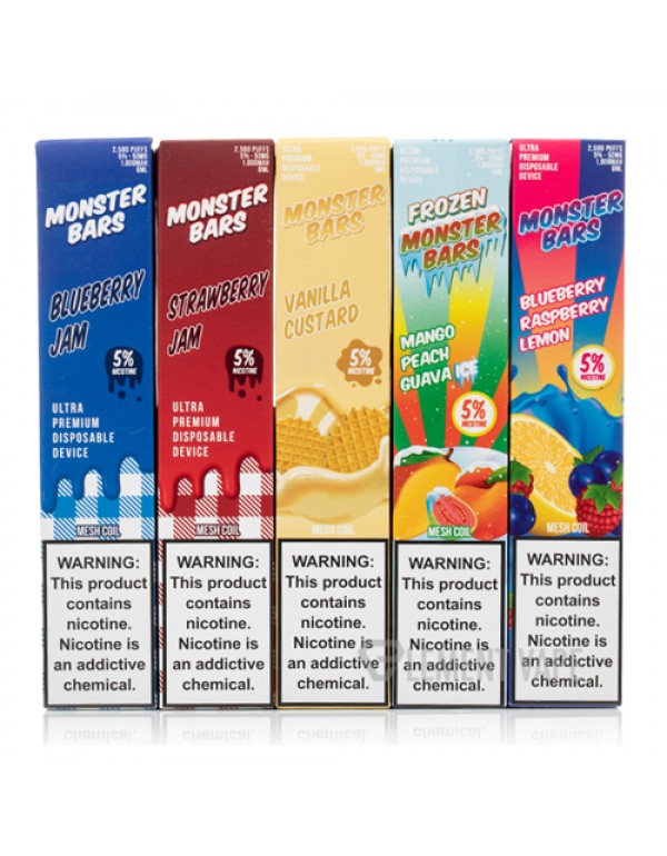 Monster Bars Disposable Vape Device by Jam Monster - 10PK