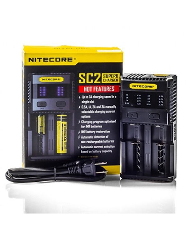 NITECORE SC2 SUPERB 3A BATTERY FAST CHARGER - TWO BAY