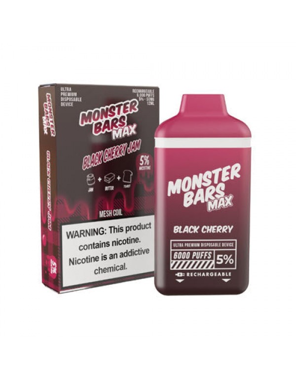 Monster Bars MAX Disposable Vape Device by Jam Monster - 6PK